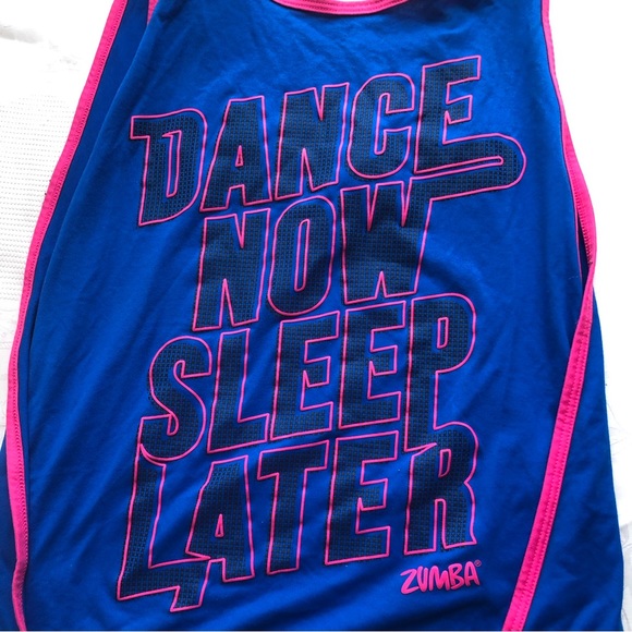 Zumba Wear Women’s Size XS Blue/Pink Logo Tank-Top Activewear Dancing Shirt - Picture 14 of 16